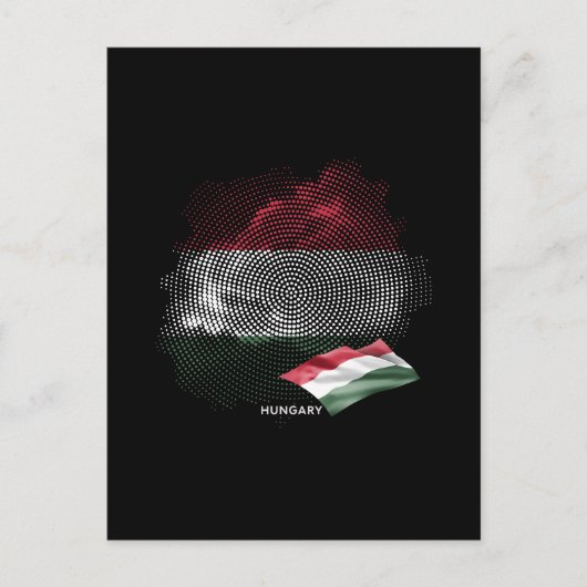 Ungarn-Flagge Postkarte (Vorderseite)