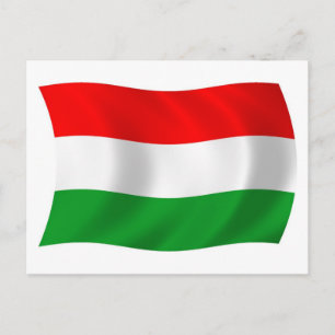 Ungarn Flagge Postkarte