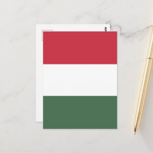 Ungarn-Flagge Postkarte