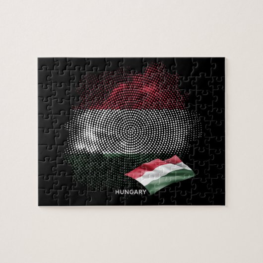 Ungarn-Flagge Puzzle (Horizontal)