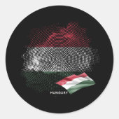 Ungarn-Flagge Runder Aufkleber (Vorderseite)