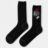 Ungarn-Flagge Socken (Linkes Detail)