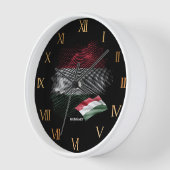 Ungarn-Flagge Uhr (Winkel)