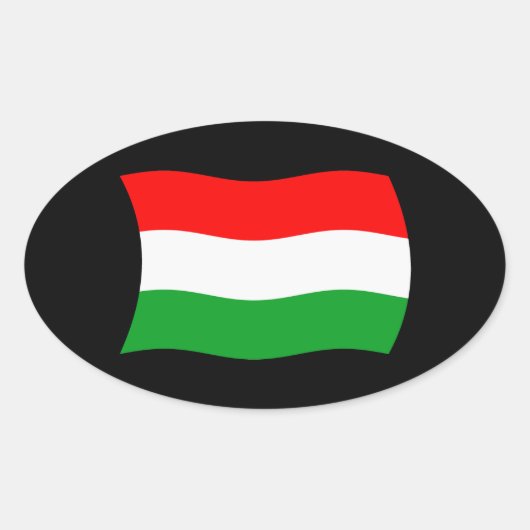 Ungarn Flaggen Aufkleber (Vorderseite)