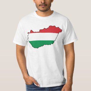 Ungarn-Flaggen-Karte HU T-Shirt