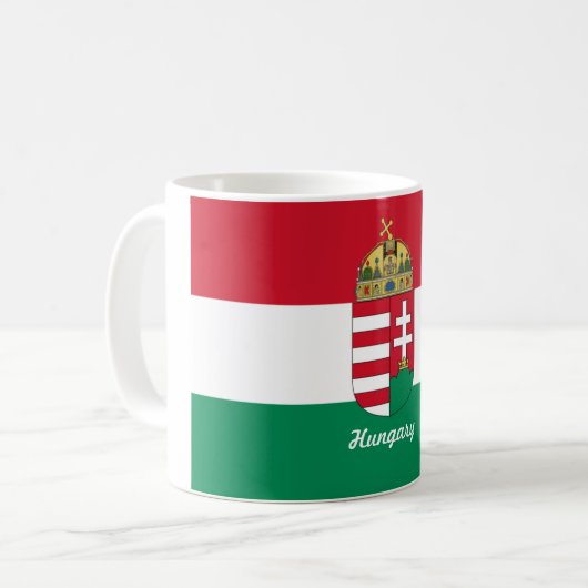 Ungarn-Flaggen-Tasse Kaffeetasse (Vorderseite Links)