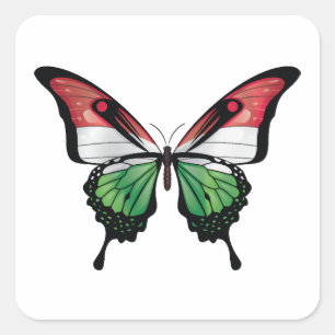 Ungarn Frack Butterfly Flag Sticker