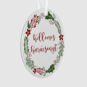 Ungarn Frohe Weihnachtsfrau Kellemes Karácsonyt Ornament (Vorderseite)
