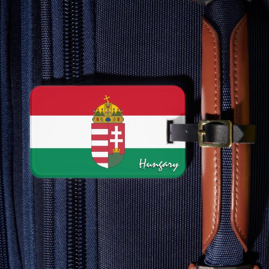 Ungarn Gepäckmarken, patriotische ungarische Flagg Gepäckanhänger (Vorderseite Insitu 4)