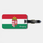Ungarn Gepäckmarken, patriotische ungarische Flagg Gepäckanhänger (Rückseite horizontal)