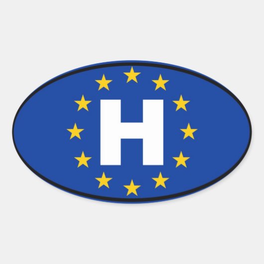 Ungarn - H - Europäische Ovaler Aufkleber (Vorderseite)