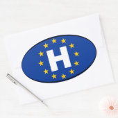 Ungarn - H - Europäische Ovaler Aufkleber (Umschlag)