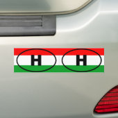 Ungarn - H - Europäisches Oval Autoaufkleber (Auf Auto)