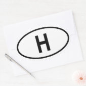 Ungarn ‚H‘ Ovaler Aufkleber (Umschlag)