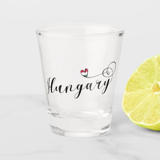 Ungarn Herz-T - Shirt, Ungarisch Schnapsglas (Vorderseite)