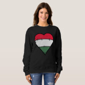 Ungarn Herz Ungarische Flagge Sweatshirt (Vorne ganz)