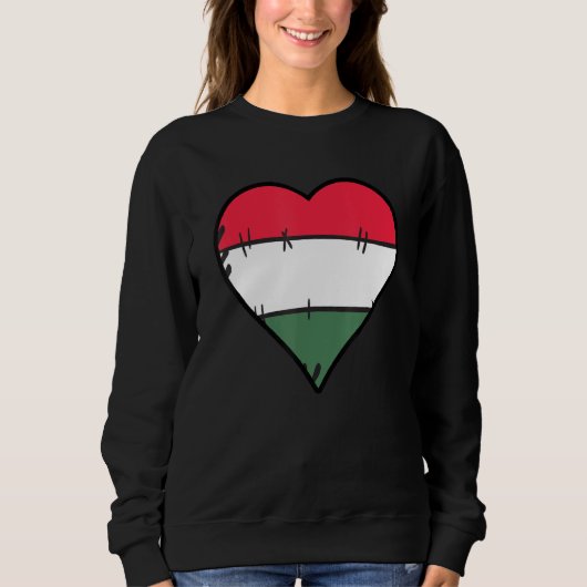 Ungarn Herz Ungarische Flagge Sweatshirt (Vorderseite)
