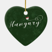 Ungarn Herz, Weihnachtsbaumschmuck Keramikornament (Hinten)