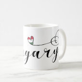 Ungarn Herzliche Tasse, Ungarisch Kaffeetasse (VorderseiteRechts)