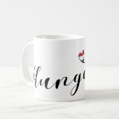 Ungarn Herzliche Tasse, Ungarisch Kaffeetasse (Vorderseite Links)