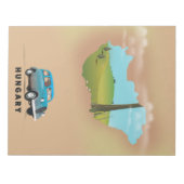 Ungarn Illustriertes Reiseplakat Notizblock (Vorderseite)