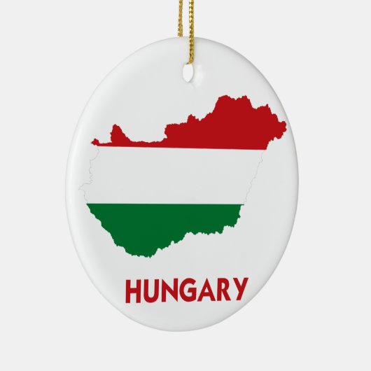 UNGARN-KARTE KERAMIKORNAMENT (Rechts)