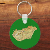 Ungarn Karte Schlüsselanhänger (Vorderseite)