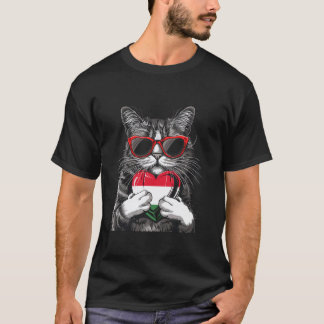 Ungarn Katze Ungarische Flagge Ungarischer Stolz U T-Shirt