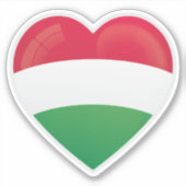 Ungarn Liebe Icon Aufkleber (Vorderseite)