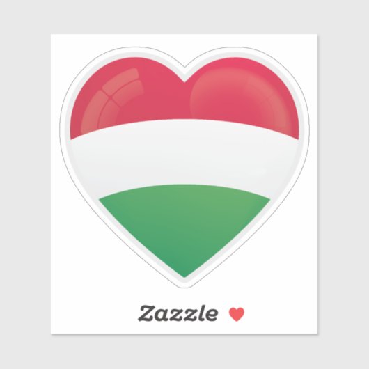 Ungarn Liebe Icon Aufkleber (Blatt)