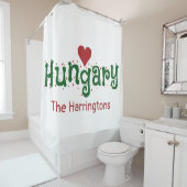 Ungarn Liebe individuelle Name Duschvorhang (Beispiel)
