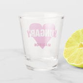 Ungarn Liebe individuelle Name Schnapsglas (Rückseite)