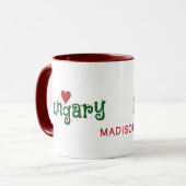 Ungarn Liebe individuelle Name Tasse (Vorderseite Links)