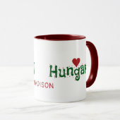 Ungarn Liebe individuelle Name Tasse (VorderseiteRechts)