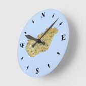 Ungarn Map Clock Runde Wanduhr (Winkel)