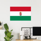 Ungarn mit Waffen, ungarische Flagge Poster (Heimbüro)