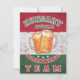 Ungarn Offizielles Trinkteam. Schönes Bier Postkarte