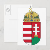 Ungarn - Offizielles Wappen-Symbol Postkarte (Vorne/Hinten)