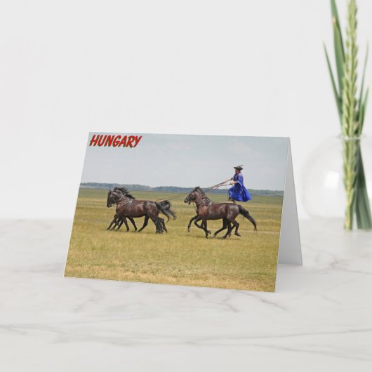 Ungarn - Pferde Karte (Vorderseite)