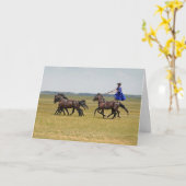 Ungarn - Pferde Karte (Gelbe Blume)