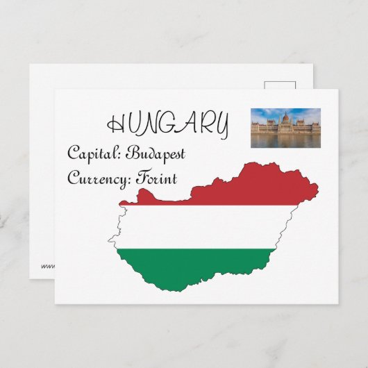 Ungarn Postkarte (Vorne/Hinten)