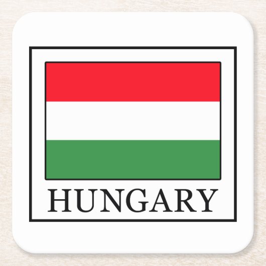 Ungarn Rechteckiger Pappuntersetzer (Vorderseite)