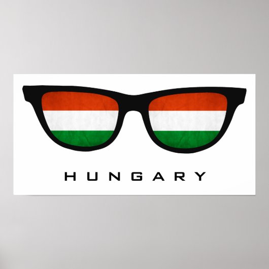 Ungarn Shades Custom Text & Color Poster (Vorne)