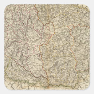 Ungarn, Siebenbürgen, Kroatien Quadratischer Aufkleber