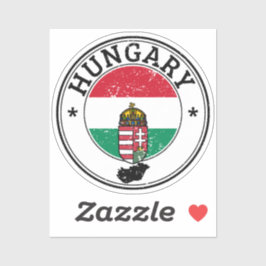 Ungarn Siegel Sticker Rundfahne für Laptop-Buch...