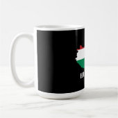 Ungarn, Silhouette und Flagge Kaffeetasse (Links)