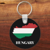 Ungarn, Silhouette und Flagge Schlüsselanhänger (Rückseite)