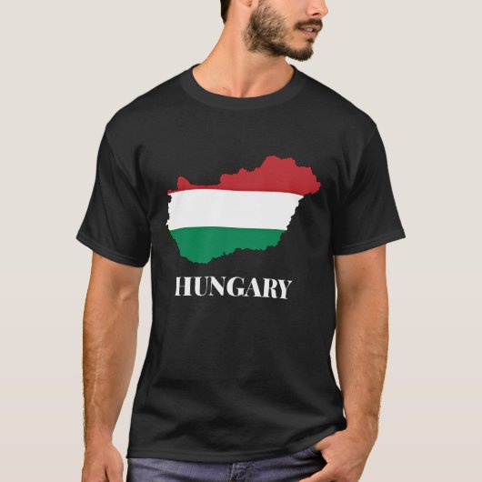 Ungarn, Silhouette und Flagge T-Shirt (Vorderseite)