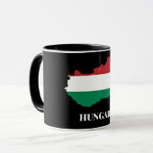 Ungarn, Silhouette und Flagge Tasse (Vorderseite Links)
