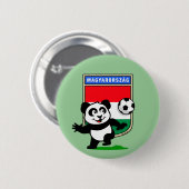 Ungarn Soccer Panda Button (Vorne & Hinten)